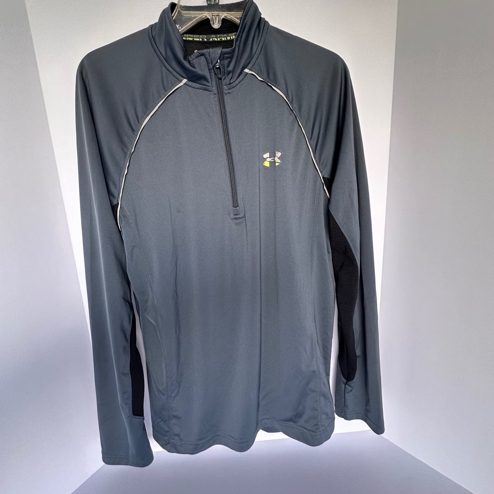 Under Armour Mens‎ Gray AllSeasonGear 1/4 Zip Pullover Long Sleeve Top LG